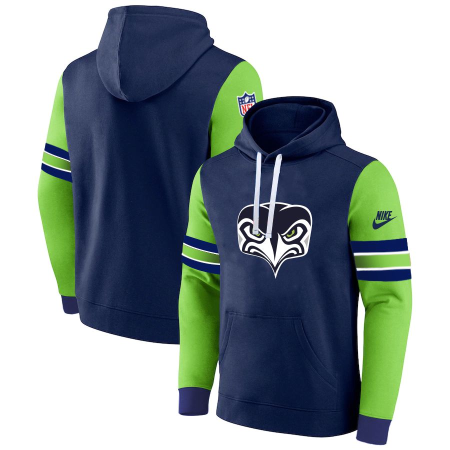 Men 2023 NFL Seattle Seahawks blue Sweatshirt style 1031-0